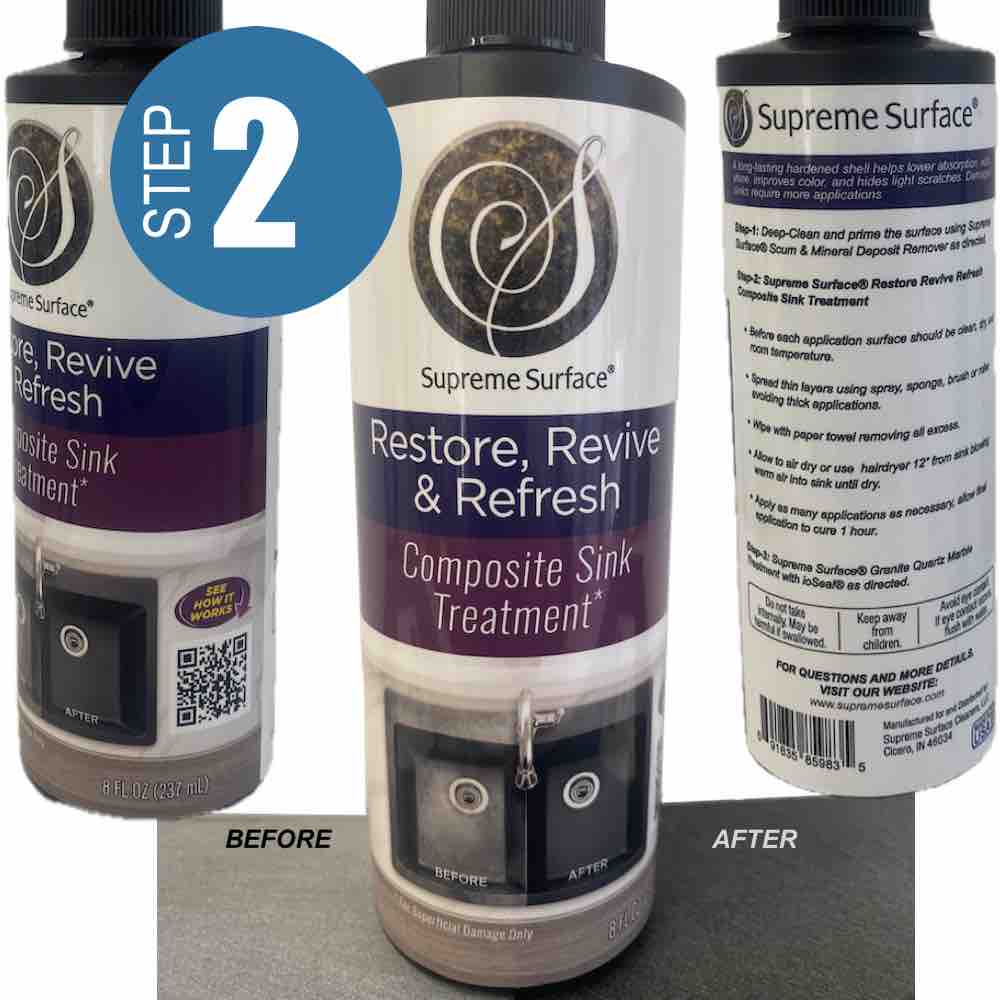Supreme Surface® Step-2 Restore Revive Refresh Composite Sink Treatment, 8oz