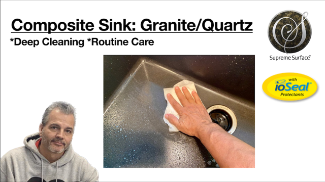 Deep Cleaning and routine care for quartz/granite composite sinks