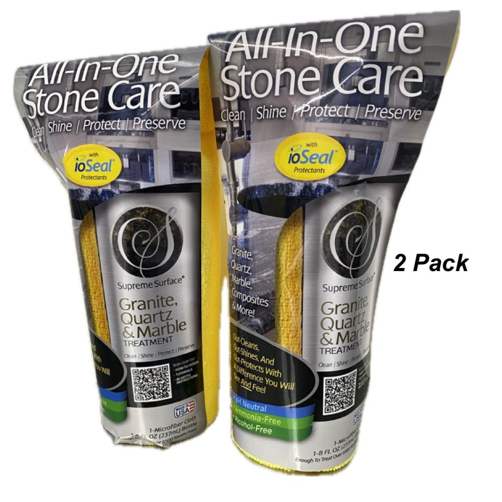 All - In - One Stone Care (Cleaner Polish Sealer), 8 fl oz Spray - Supreme Surface Cleaners