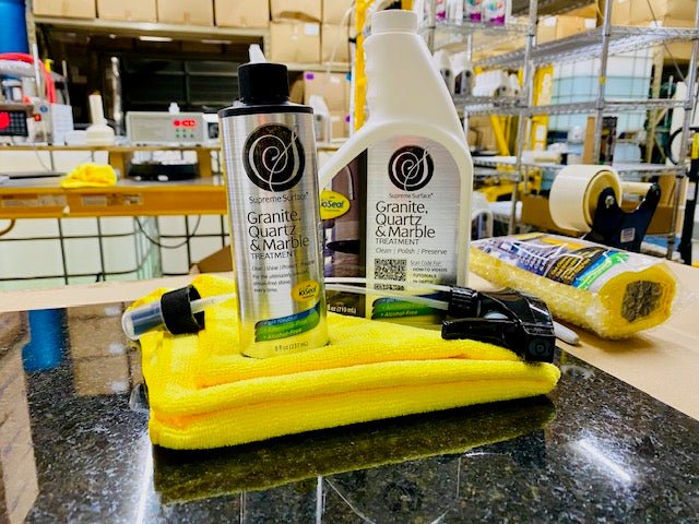 Granite Quartz & Marble Treatment, 24oz Spray and 8oz Spray - Supreme Surface Cleaners