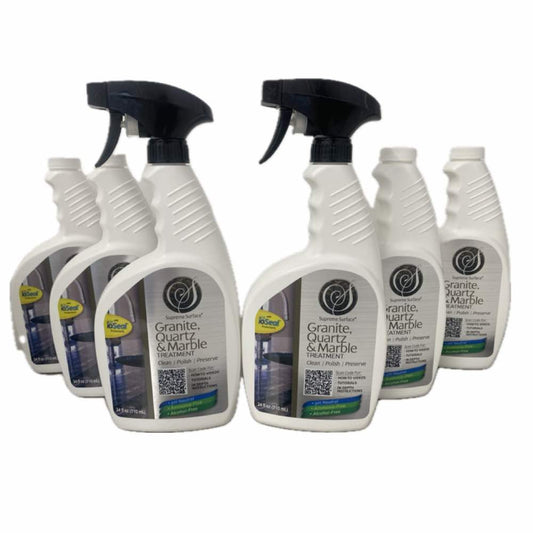 Granite Quartz & Marble Treatment, Refill Value (6) Pack, 24oz - Supreme Surface Cleaners