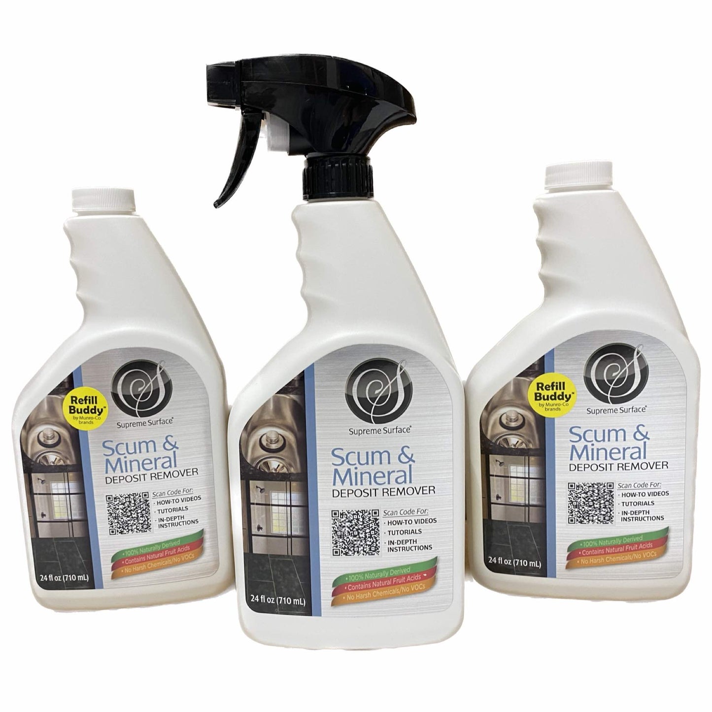 Scum and Mineral Deposit Remover, Value (3) Pack - Supreme Surface Cleaners