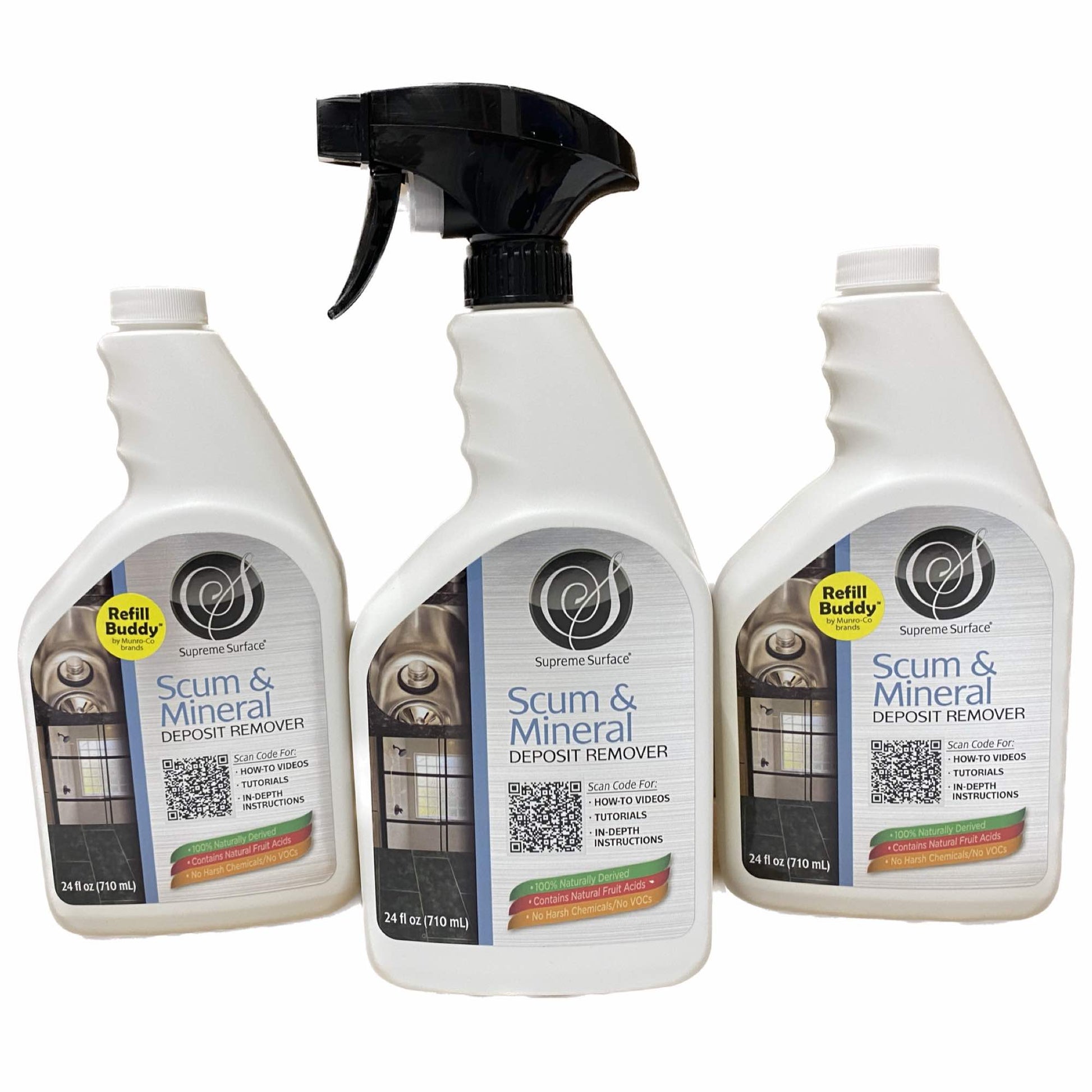 Scum and Mineral Deposit Remover, Value (3) Pack - Supreme Surface Cleaners
