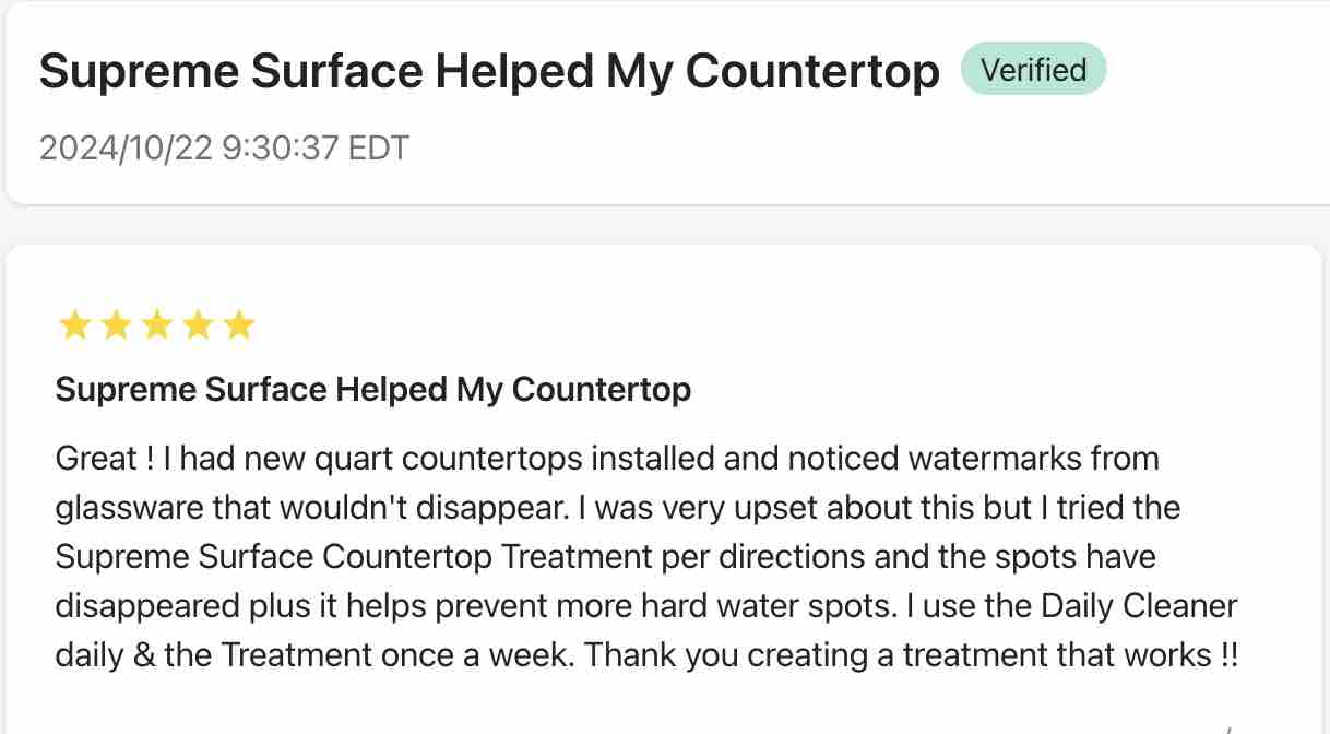 Supreme Surface Helped My Countertop
Verified