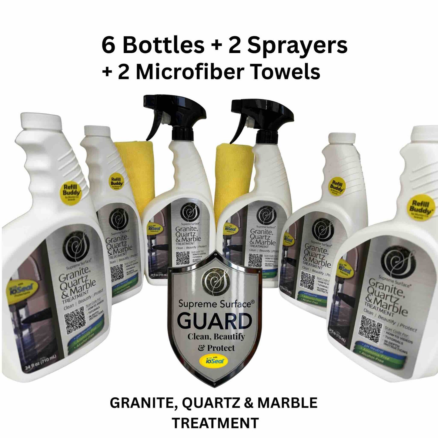 Supreme Surface® Granite Quartz & Marble Treatment, Value (6) Pack - Supreme Surface Cleaners