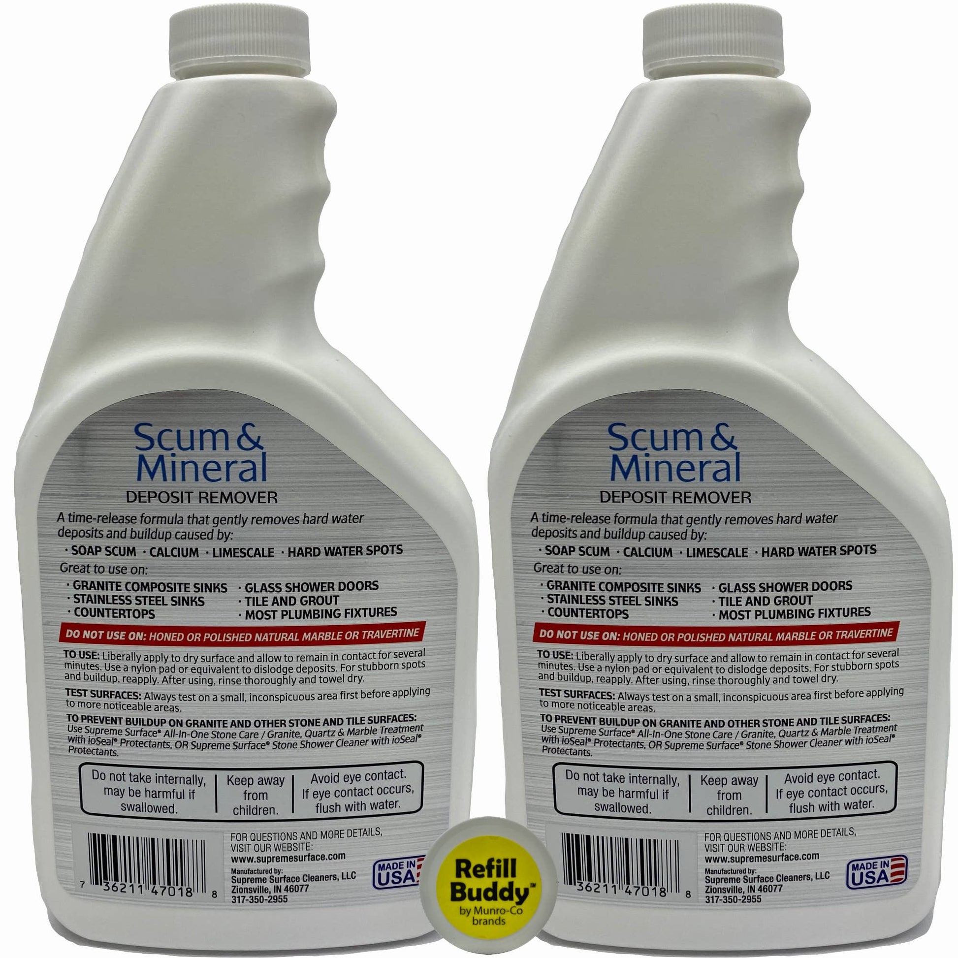 Scum and Mineral Deposit Remover, Value (2) Pack - Supreme Surface Cleaners